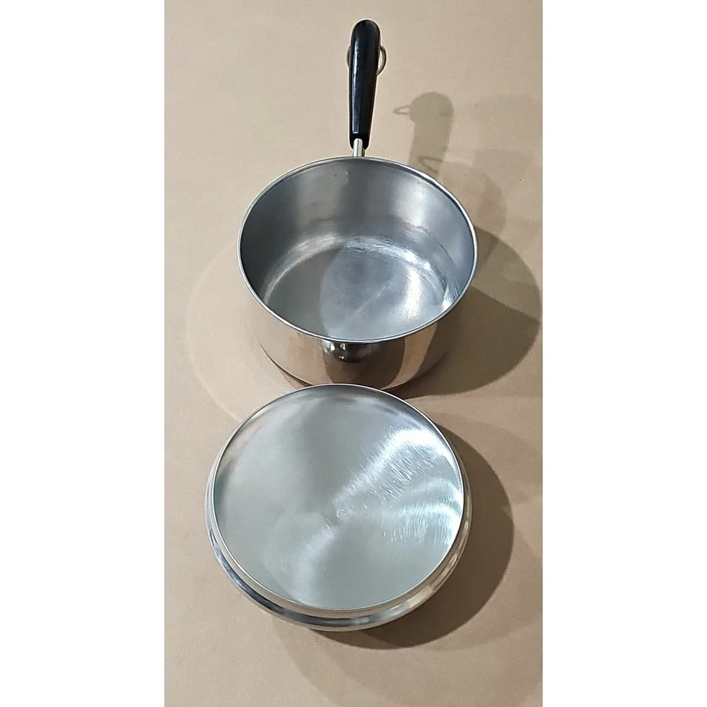 VTG Revere Ware 1-1/2 -88 Qt Sauce Pan  w/Lid Copper Clad Bottom Clinton IL USA
